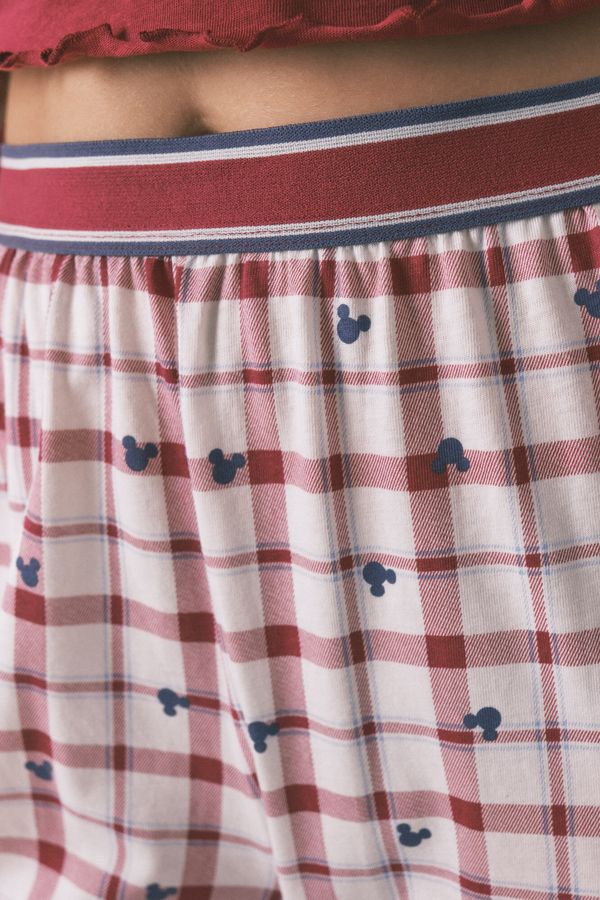 Pijama larga algodón Mickey rojo
