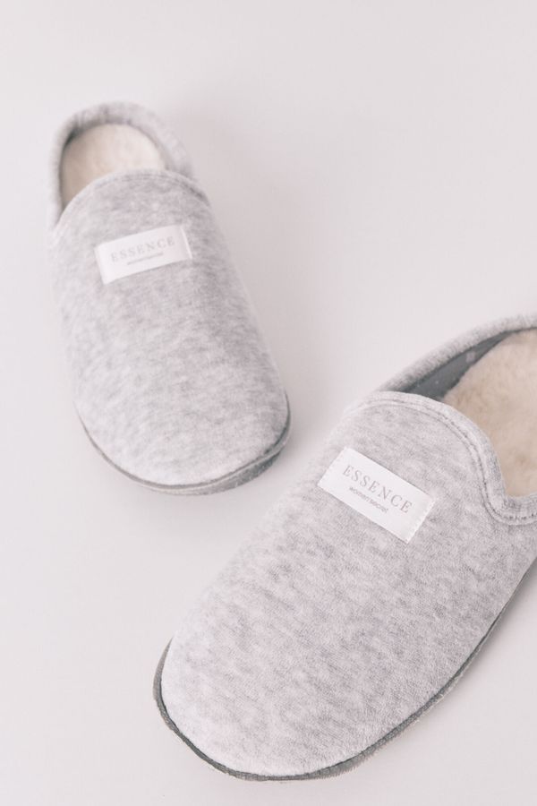 Pantuflas velour gris