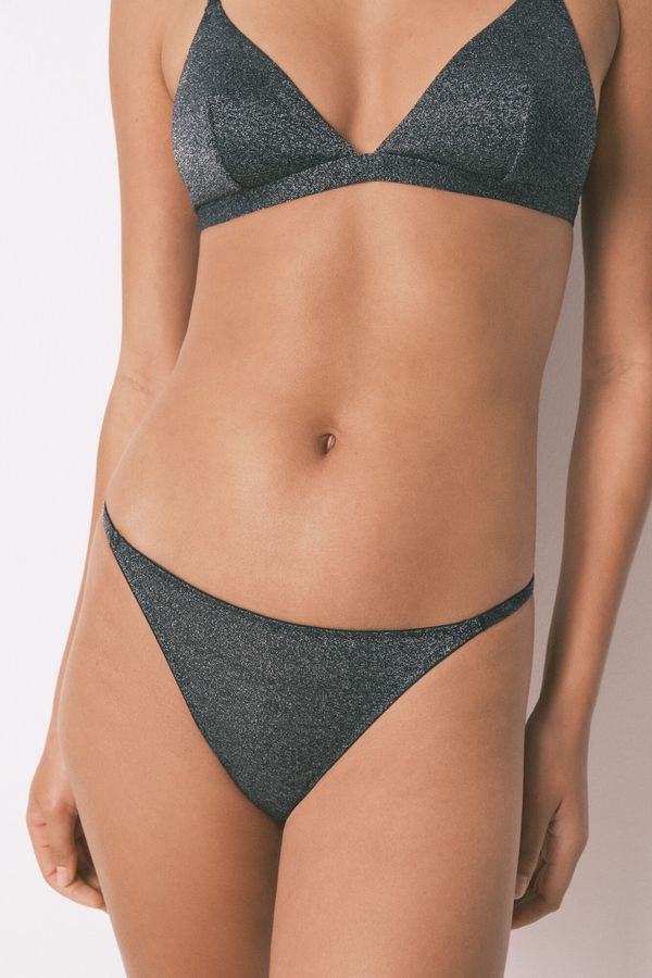 Tanga lurex terciopelo negro