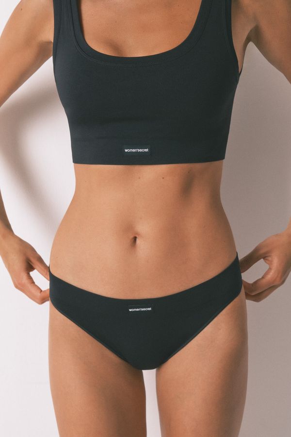 Panty clásico sin costuras negro