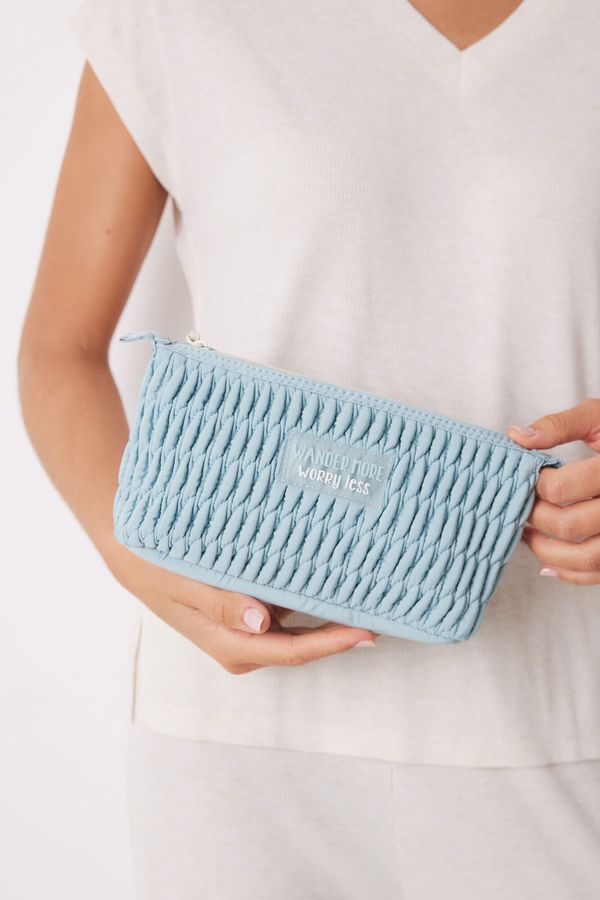 Neceser mediano acolchado azul