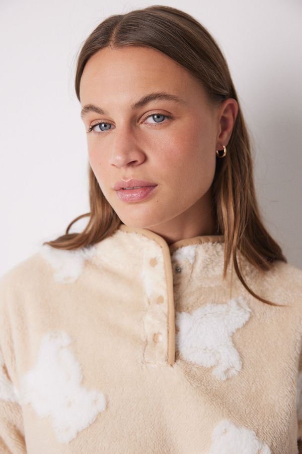 Pijama larga polar ositos jacquard