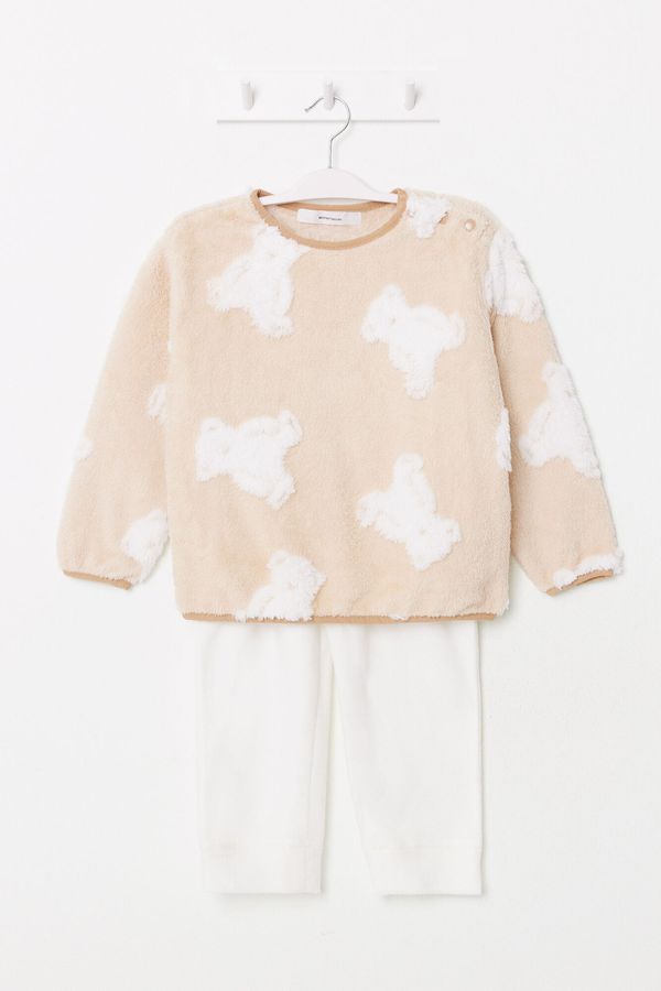 Pijama infantil larga polar ositos jacquard