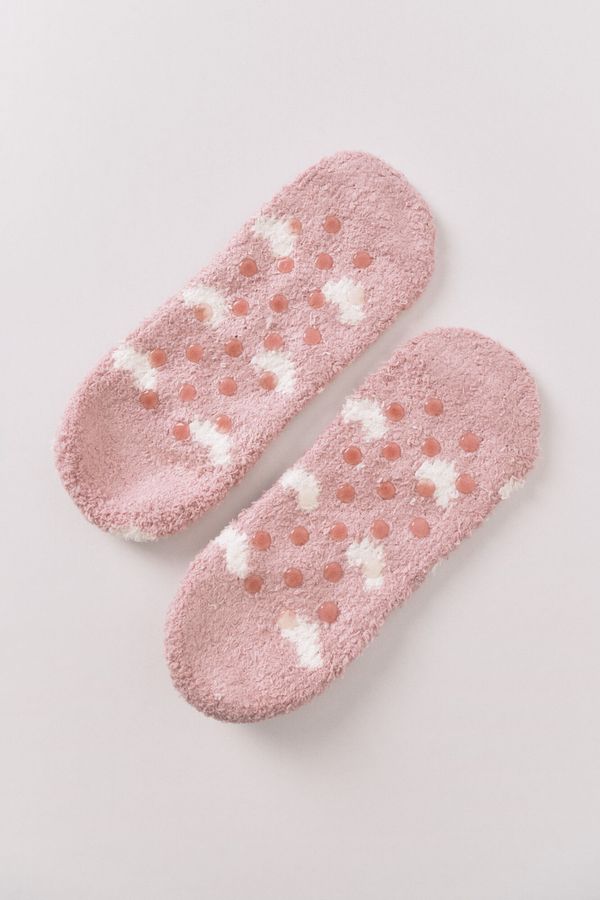 Medias slip on corazones rosado