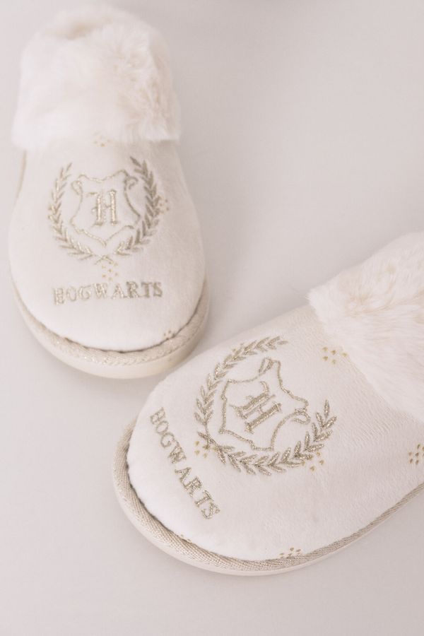 Pantuflas blanco Harry Potter lurex