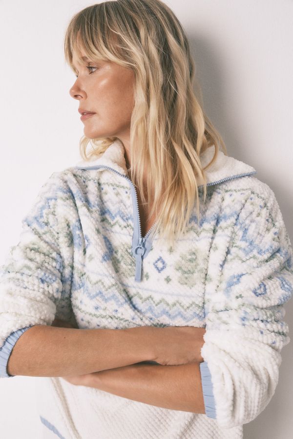 Pijama larga polar Jaquard