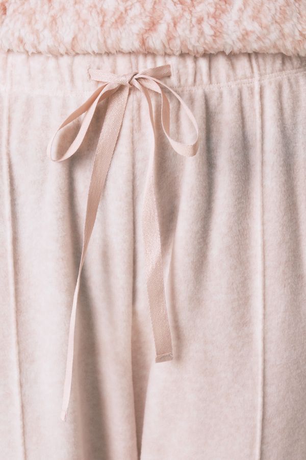 Pijama larga borreguito rosado