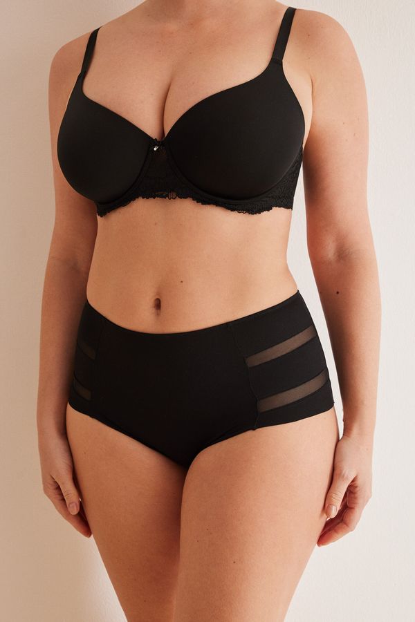 Panty reductor alto negro tul