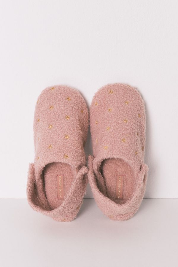 pantuflas de casa borreguito rosa brillo