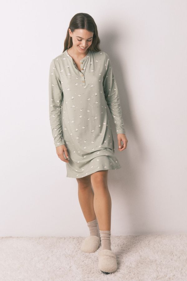 Camisón corto suave ovejas verde