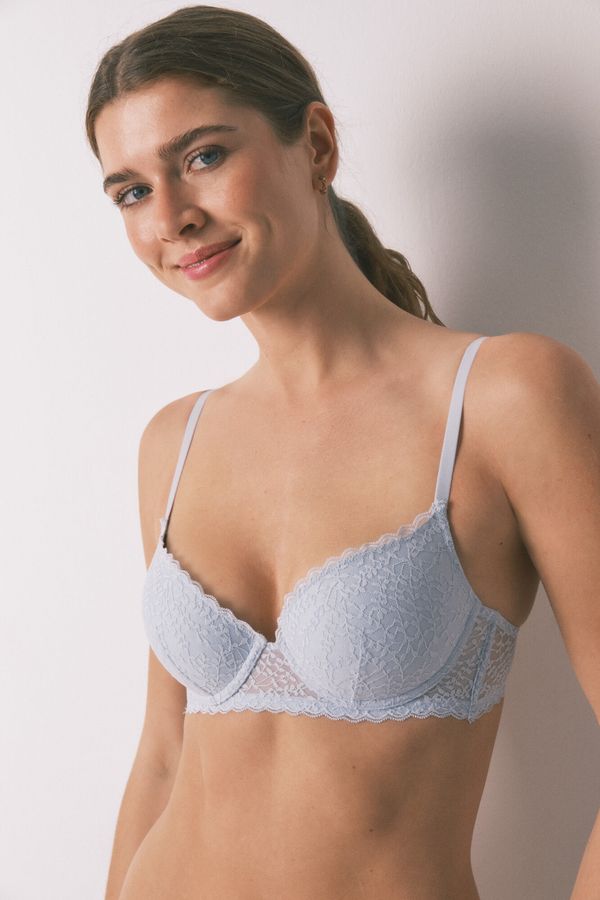 Brasier GORGEOUS push up encaje azul COPA-B