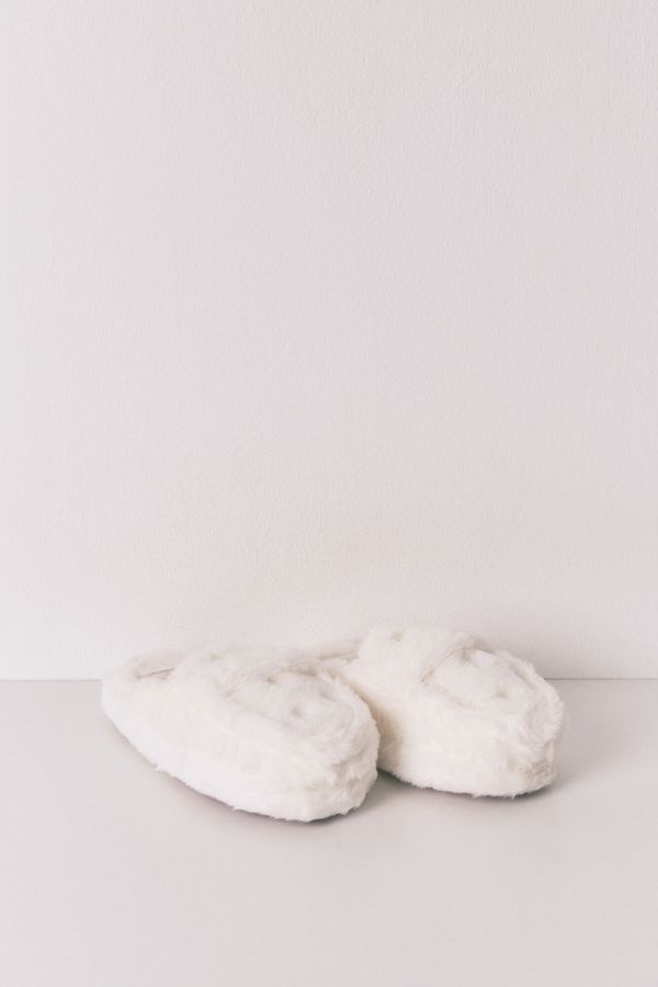 Pantuflas La Vecina Rubia mocasín pelo blanco