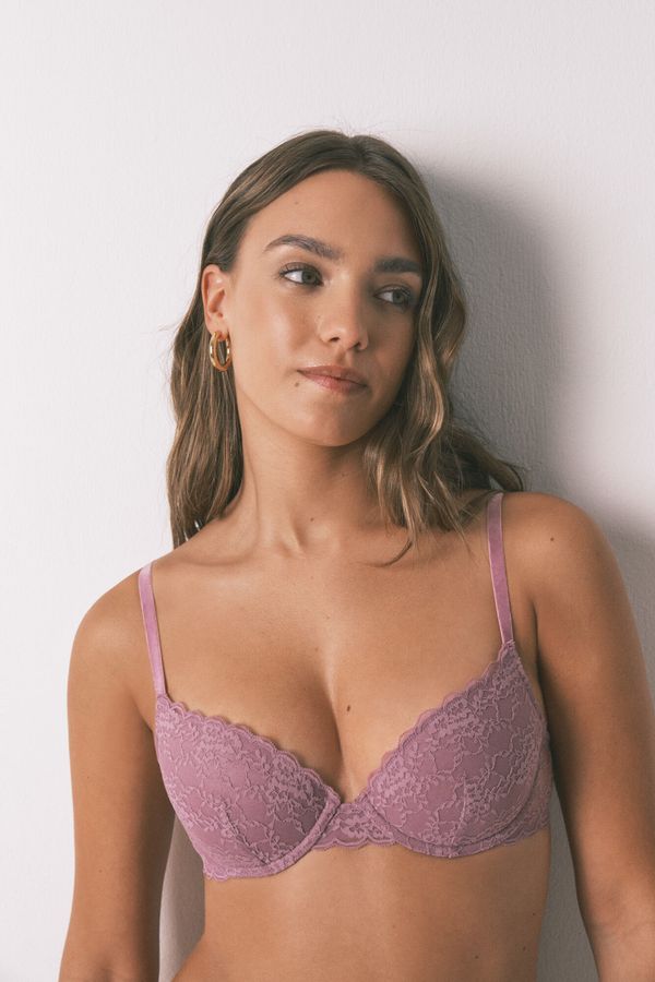 Brasier clásico BEAUTIFUL relleno encaje rosado COPA-B