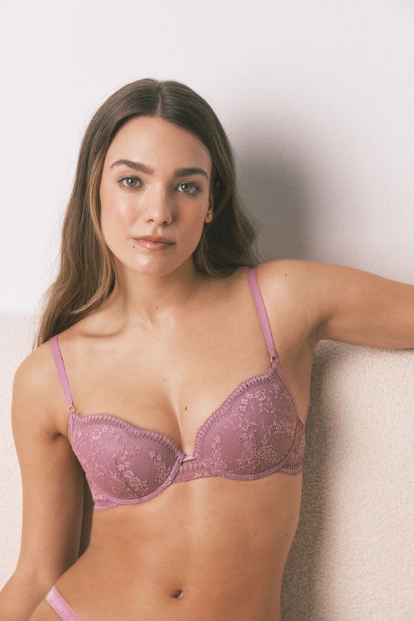 Brasier clásico BEAUTIFUL relleno encaje rosado COPA-B